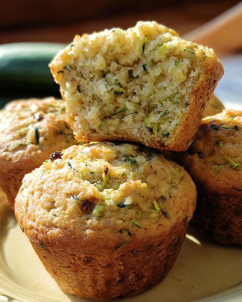 Moist Greek Yogurt Zucchini Muffin - detail 2
