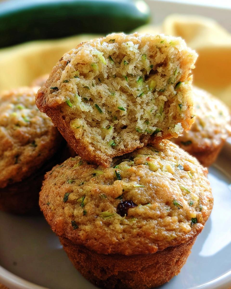 Moist Greek Yogurt Zucchini Muffin - detail 3