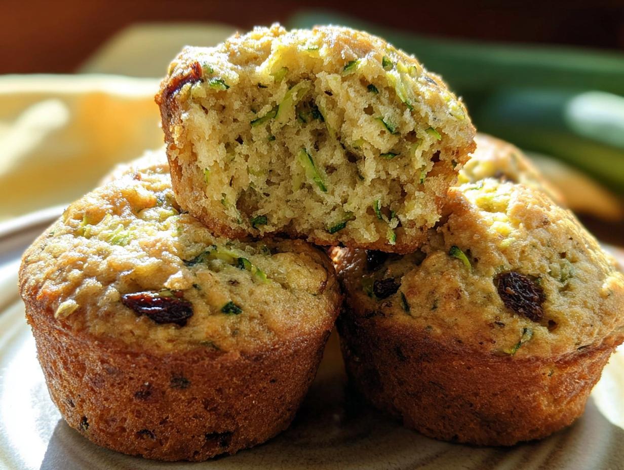 Moist Greek Yogurt Zucchini Muffin