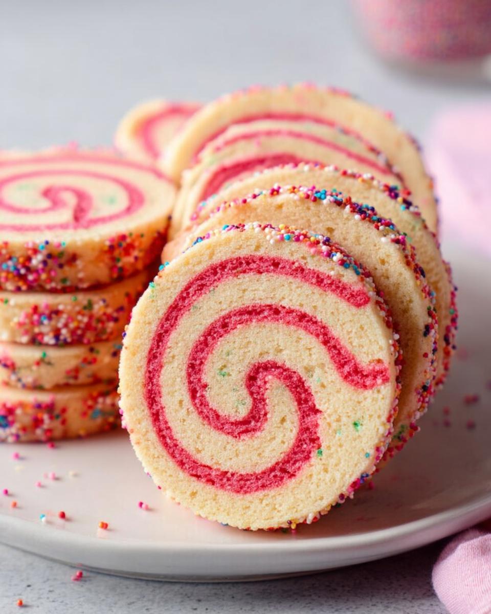 Pink Pinwheel Cookies - detail 2