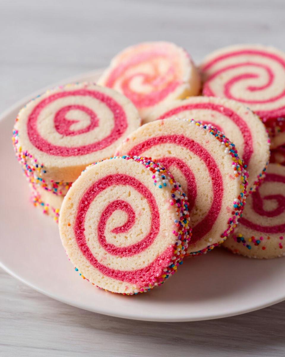 Pink Pinwheel Cookies - detail 3
