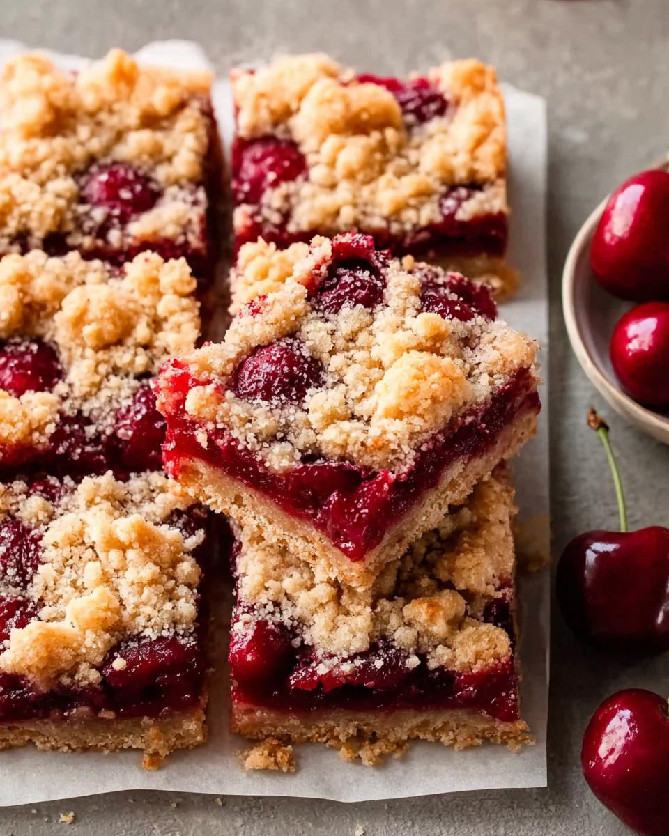 Devastatingly Delicious 35-Minute Cherry Crumble Bars