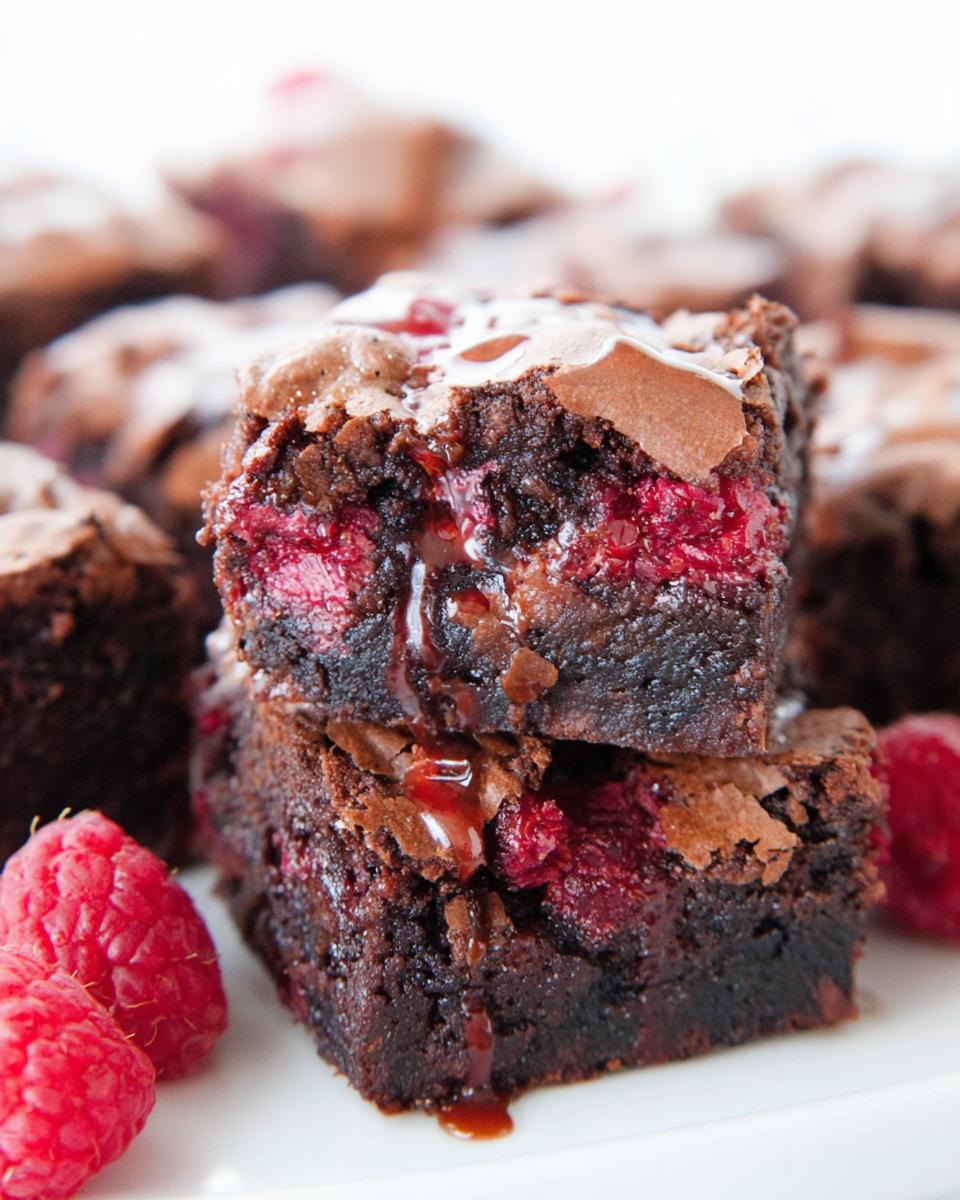 Raspberry Brownies - detail 1