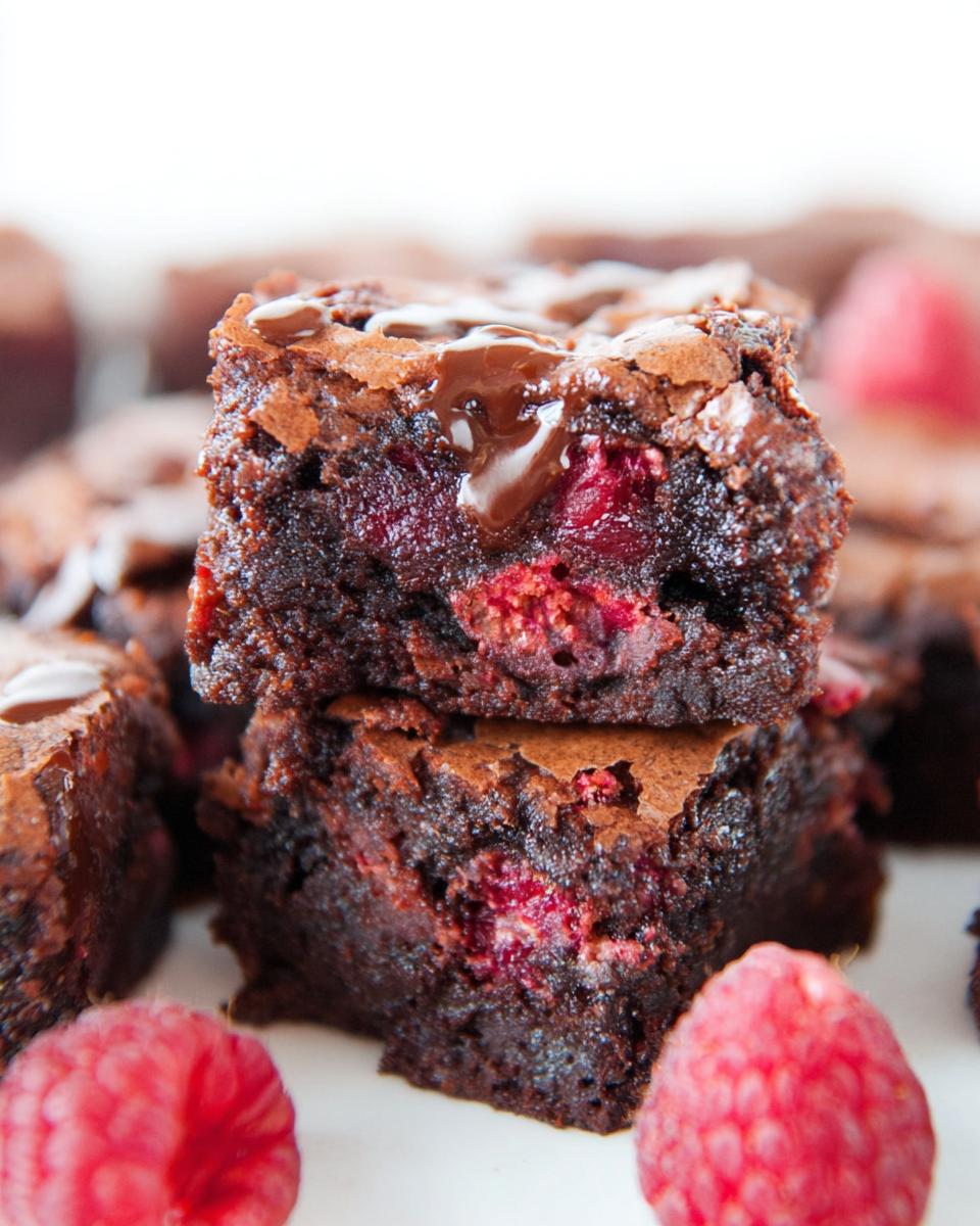 Raspberry Brownies - detail 2