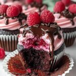 Raspberry Chocolate Lava Cupcakes