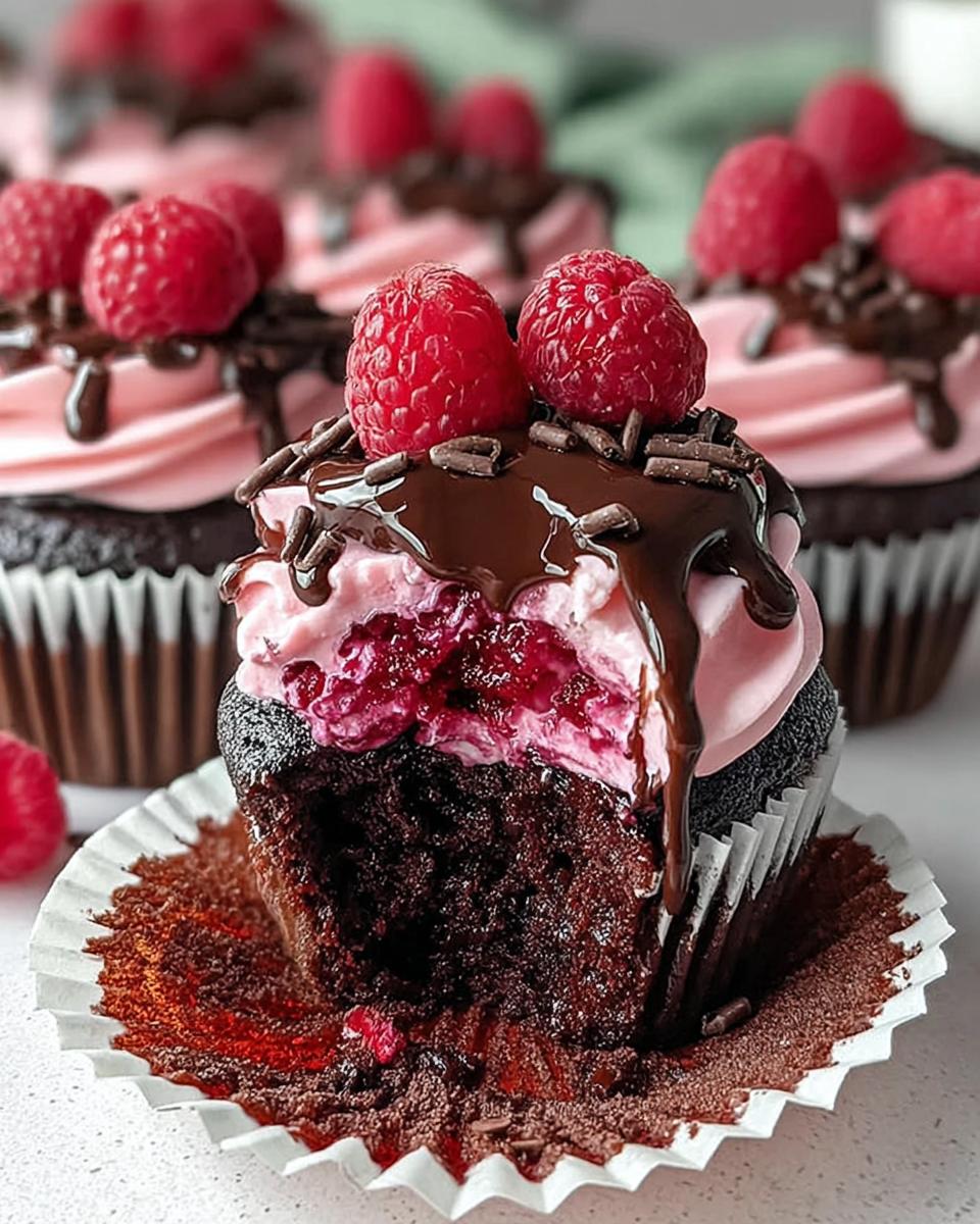 Devastating Raspberry Chocolate Lava Cupcakes in 20 Minutes