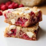 Raspberry White Chocolate Blondies