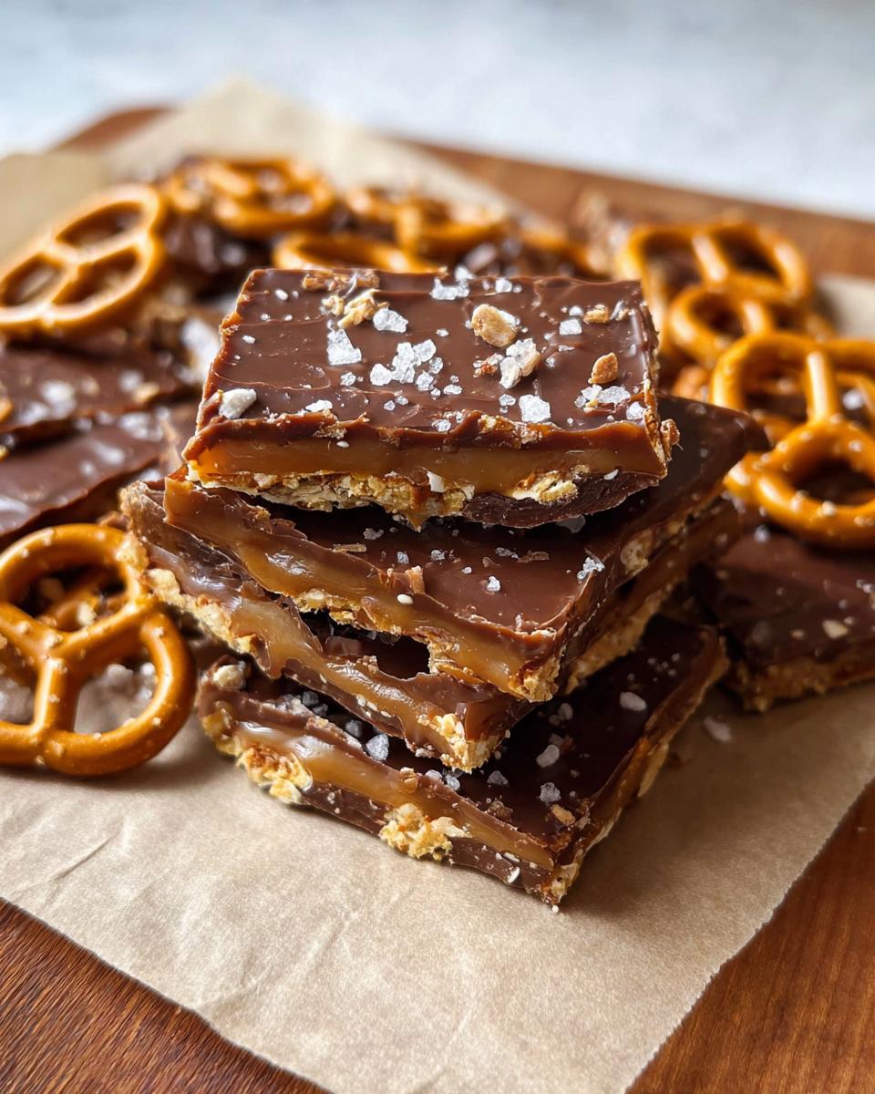 The Best Salted Caramel Pretzel Bark - detail 1