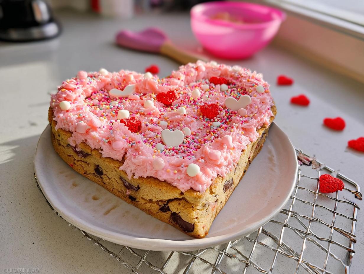 Valentine Cookie Cake
