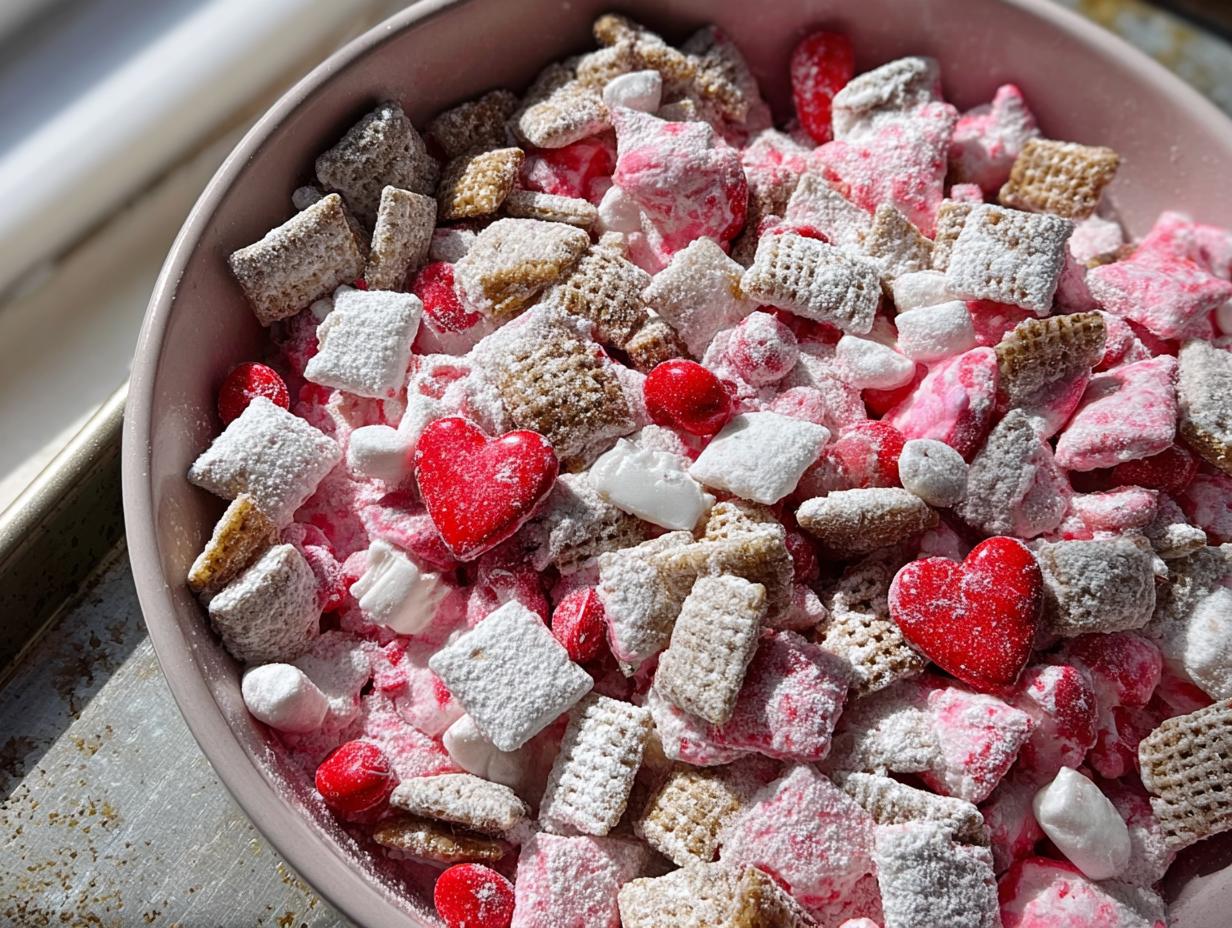 Irresistible Valentine Puppy Chow Recipe in Just 15 Minutes