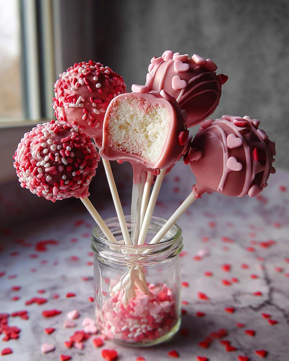 Valentine’s Day Cake Pops - detail 1