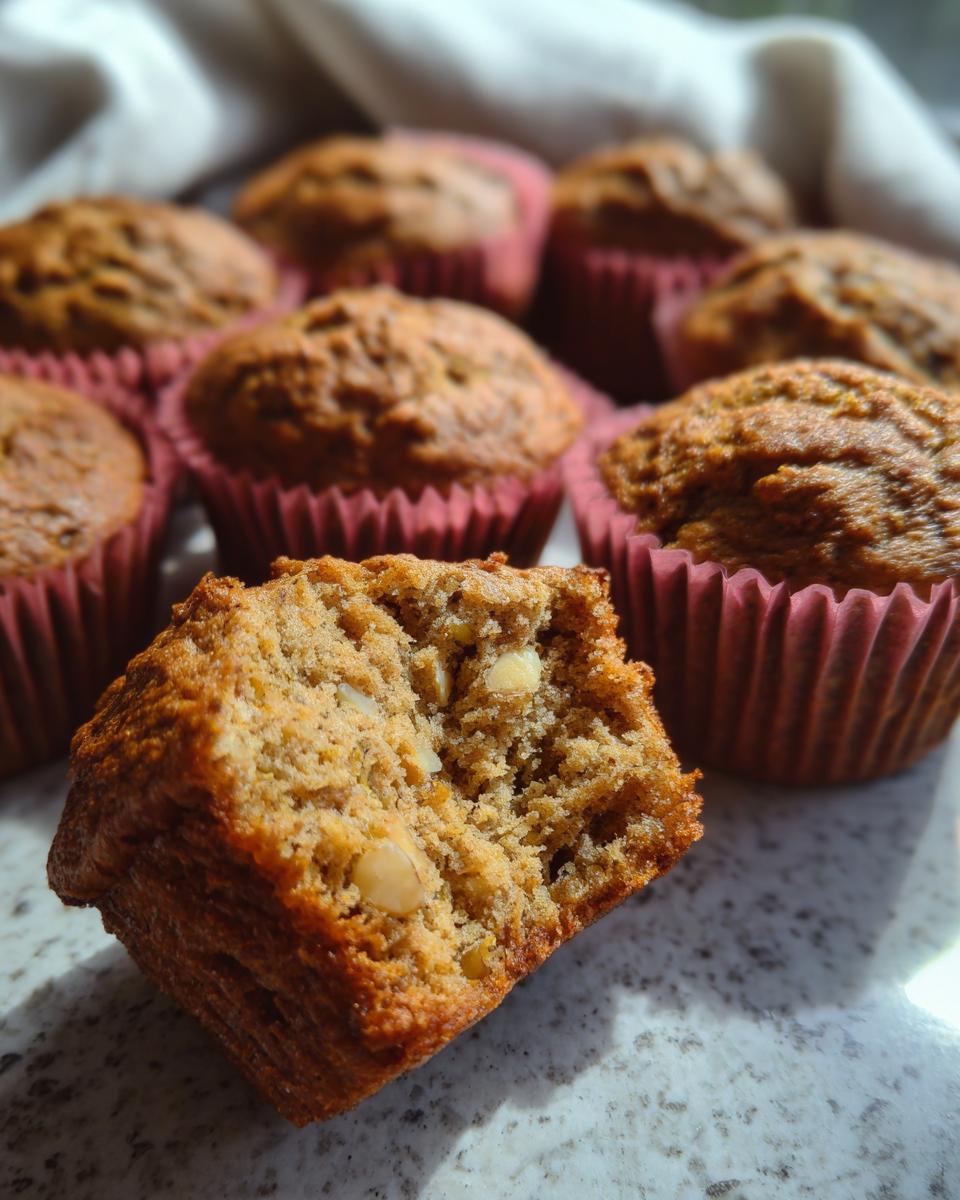 Whole Wheat Banana Walnut Muffins - detail 1