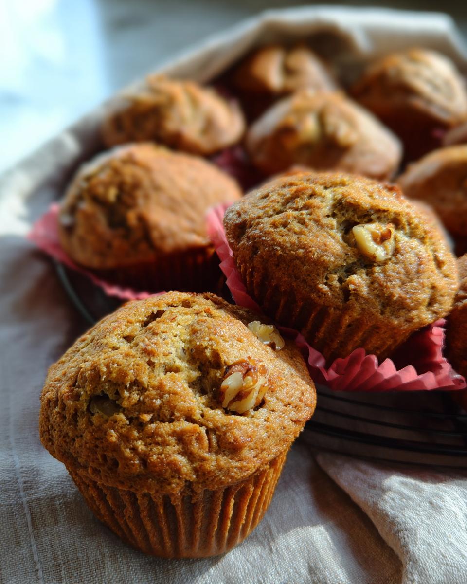 Whole Wheat Banana Walnut Muffins - detail 2