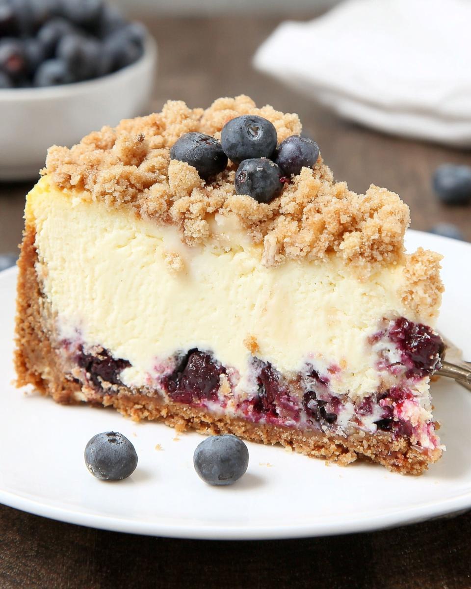 Blueberry Crumble Cheesecake - detail 1