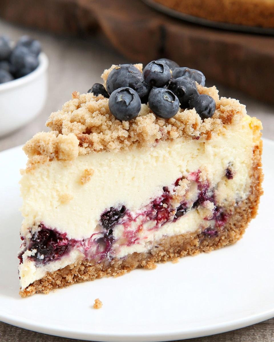 Blueberry Crumble Cheesecake - detail 2