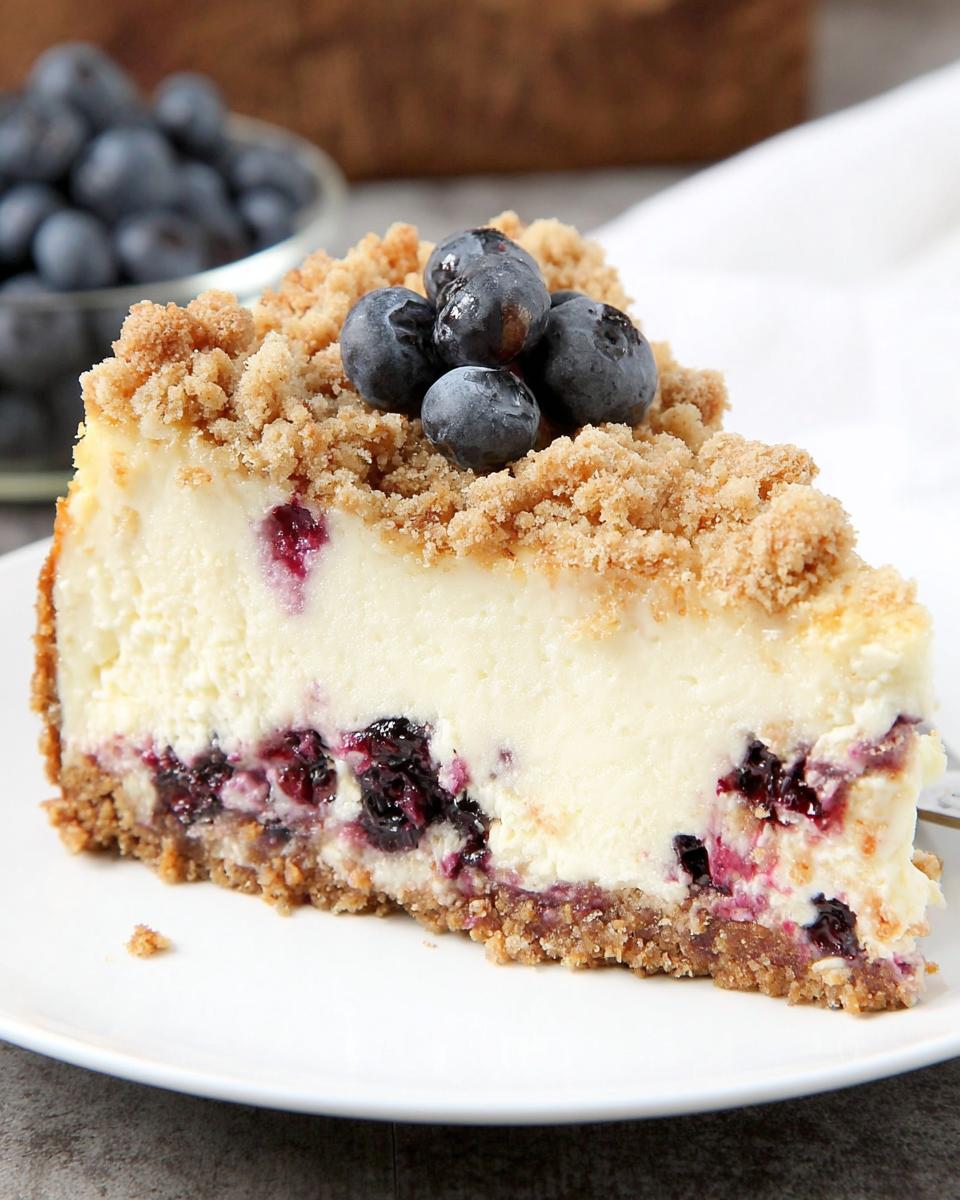 Blueberry Crumble Cheesecake - detail 3