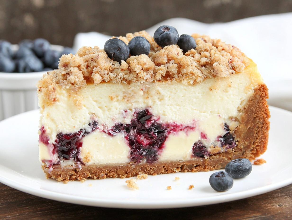 Heavenly Blueberry Crumble Cheesecake: 60-Minute Joy