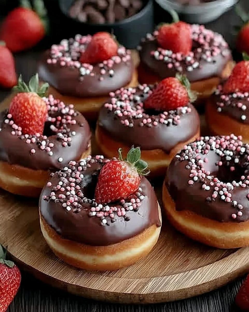 Chocolate-Dipped Strawberry Donut Board - detail 1