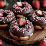 Chocolate-Dipped Strawberry Donut Board