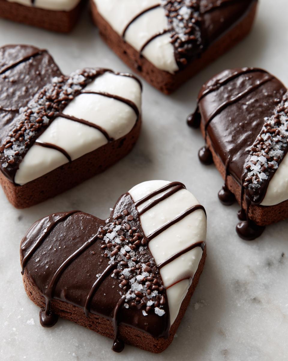 Chocolate Shortbread Heart Cookies - detail 3