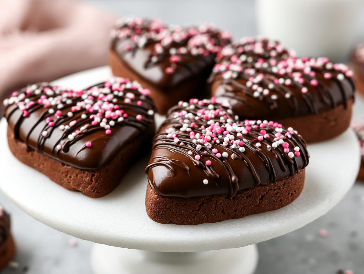 Chocolate Shortbread Heart Cookies: 1 Unforgivable Mistake