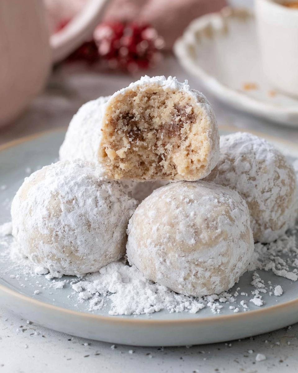 Gluten Free Snowball Cookies Filled With Cadbury Chocolate Goodness - detail 1