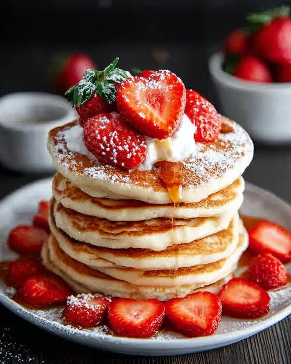 Heart-Shaped Strawberry Pancake Stack - detail 3