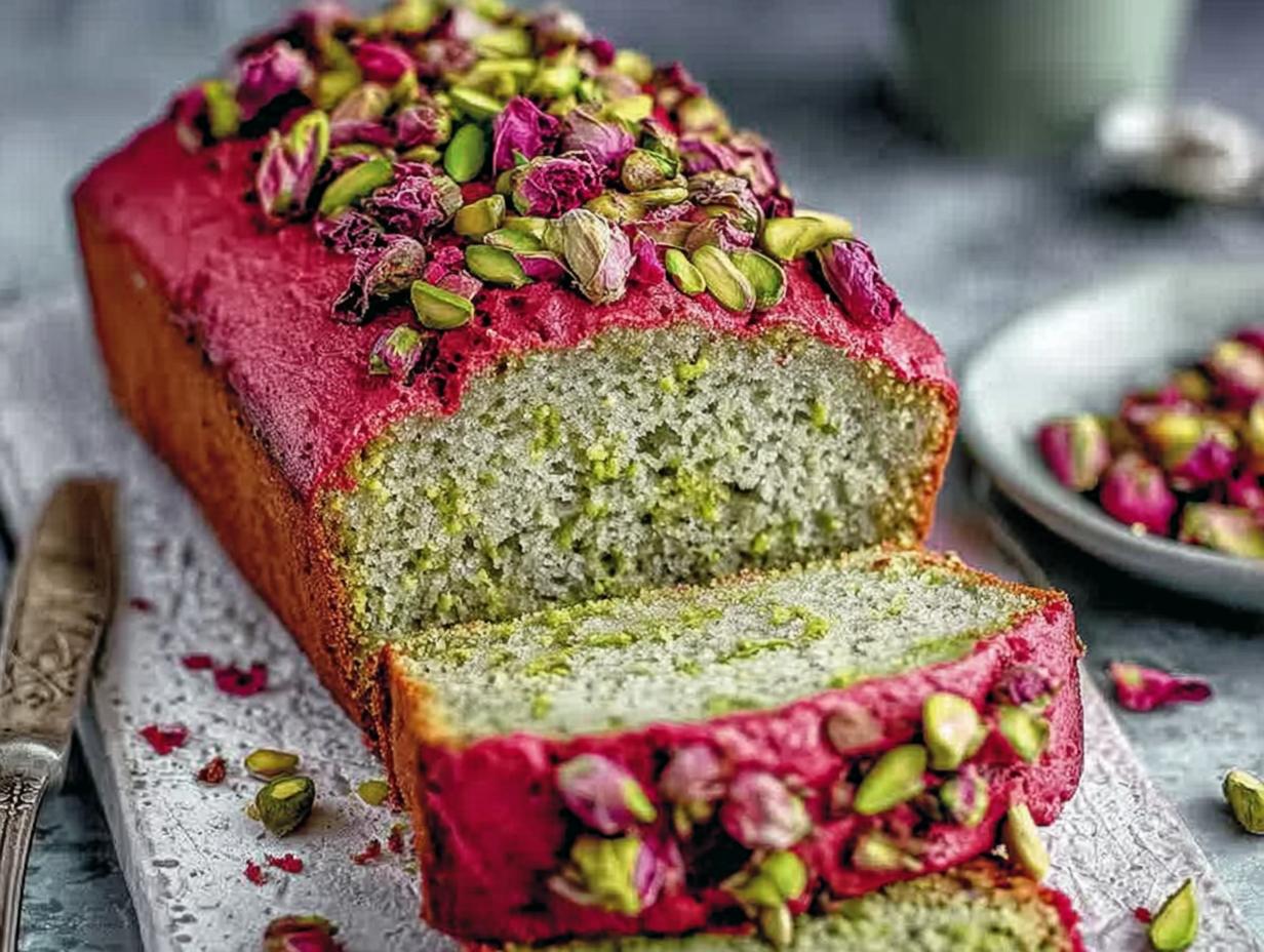 Pistachio Cardamom Rose Loaf: Delicious Recipe in 45 Minutes
