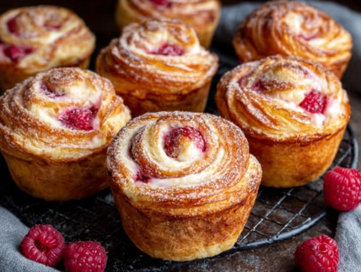 Raspberry Cream Cheese Cruffins Recipe: 45-Minute Bliss