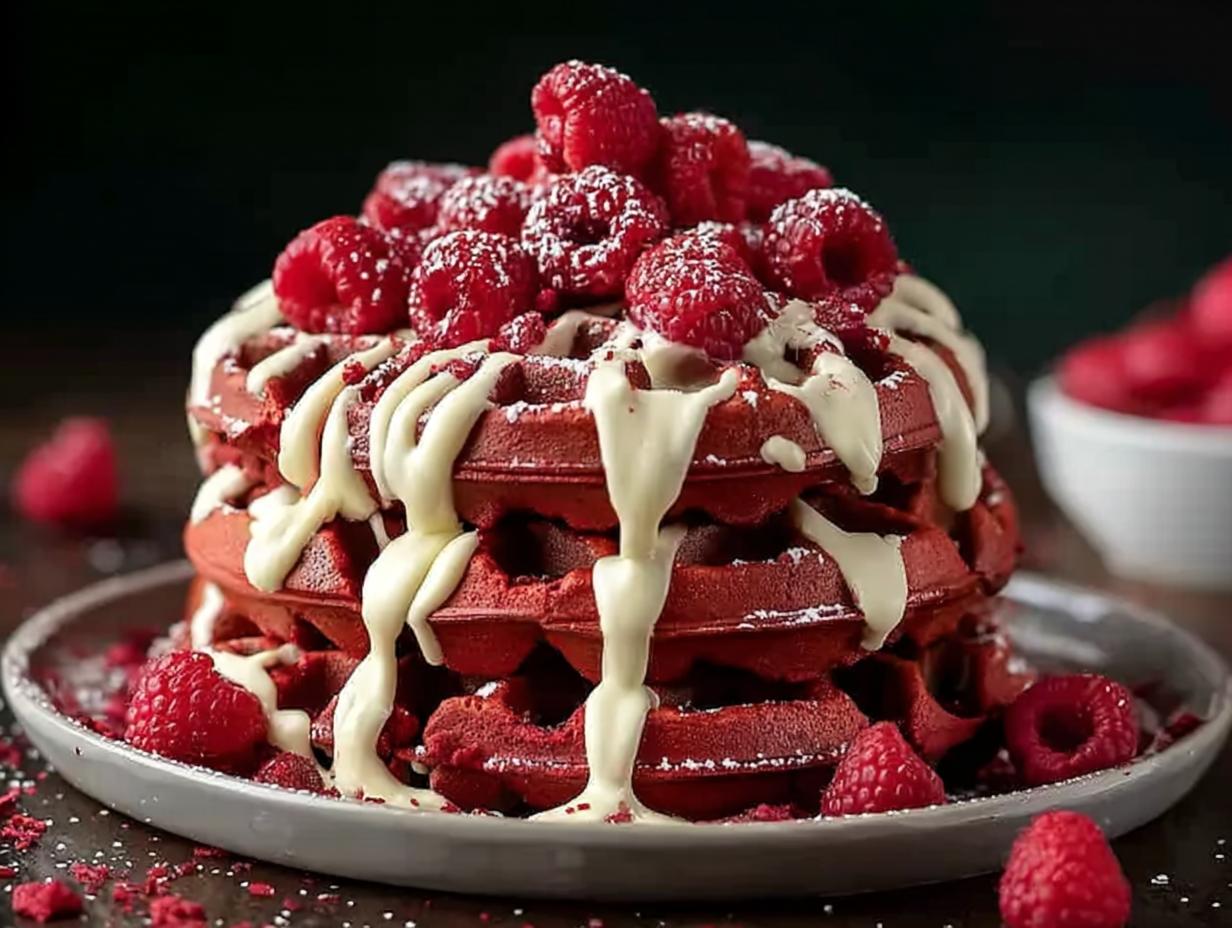 Unbelievably Delicious Red Velvet Waffles Recipe