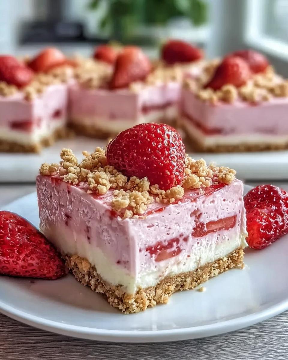 Strawberry Crunch Cheesecake Bars Recipe - detail 1