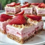 Strawberry Crunch Cheesecake Bars Recipe