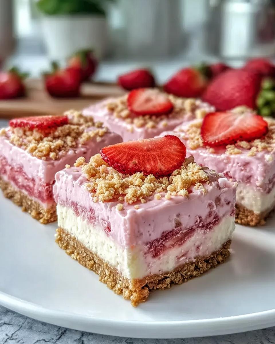 Strawberry Crunch Cheesecake Bars Recipe - detail 3
