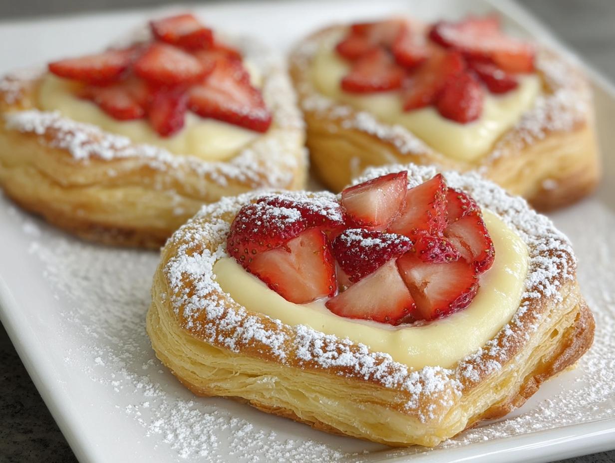 Strawberry Puff Pastry Danishes: Sinfully Easy 8 Steps