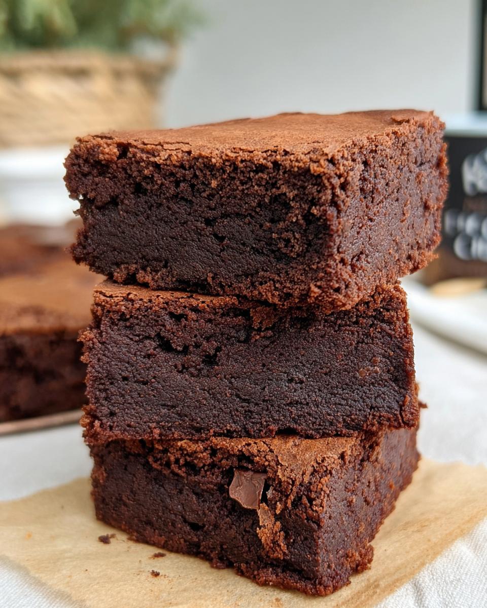 Thick Fudgy Brownies with Crackly Top - detail 1