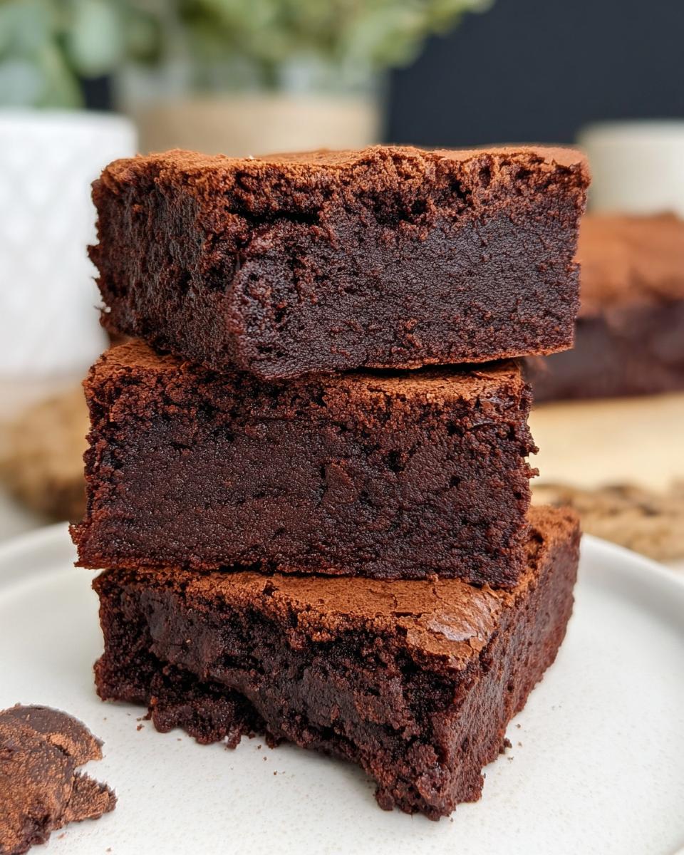 Thick Fudgy Brownies with Crackly Top - detail 2