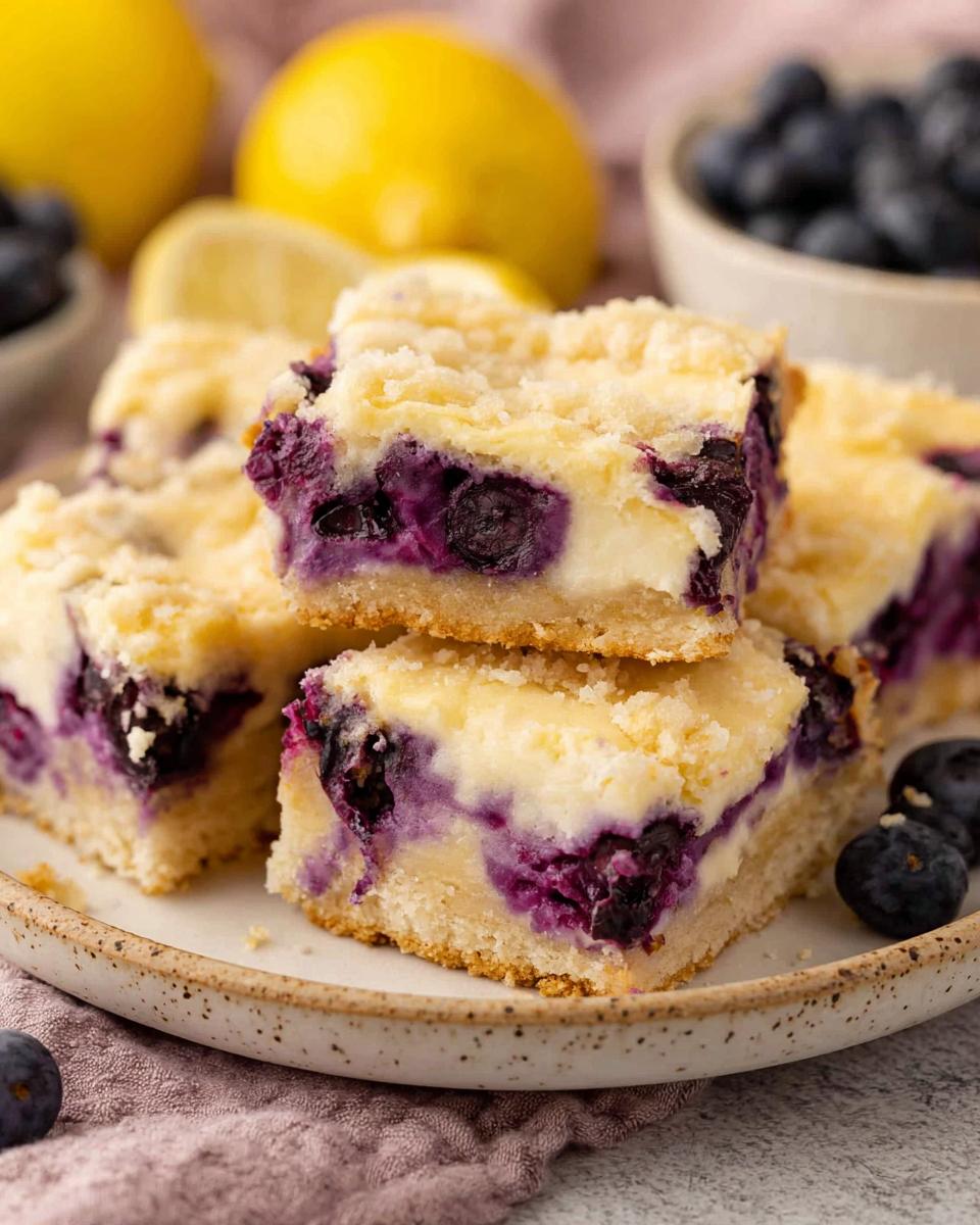 Blueberry Lemon Cheesecake Bars - detail 2