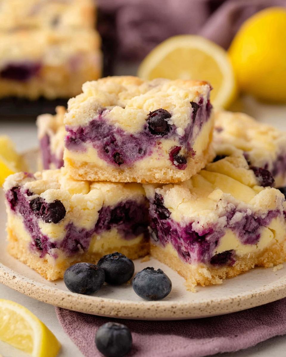 Blueberry Lemon Cheesecake Bars - detail 3