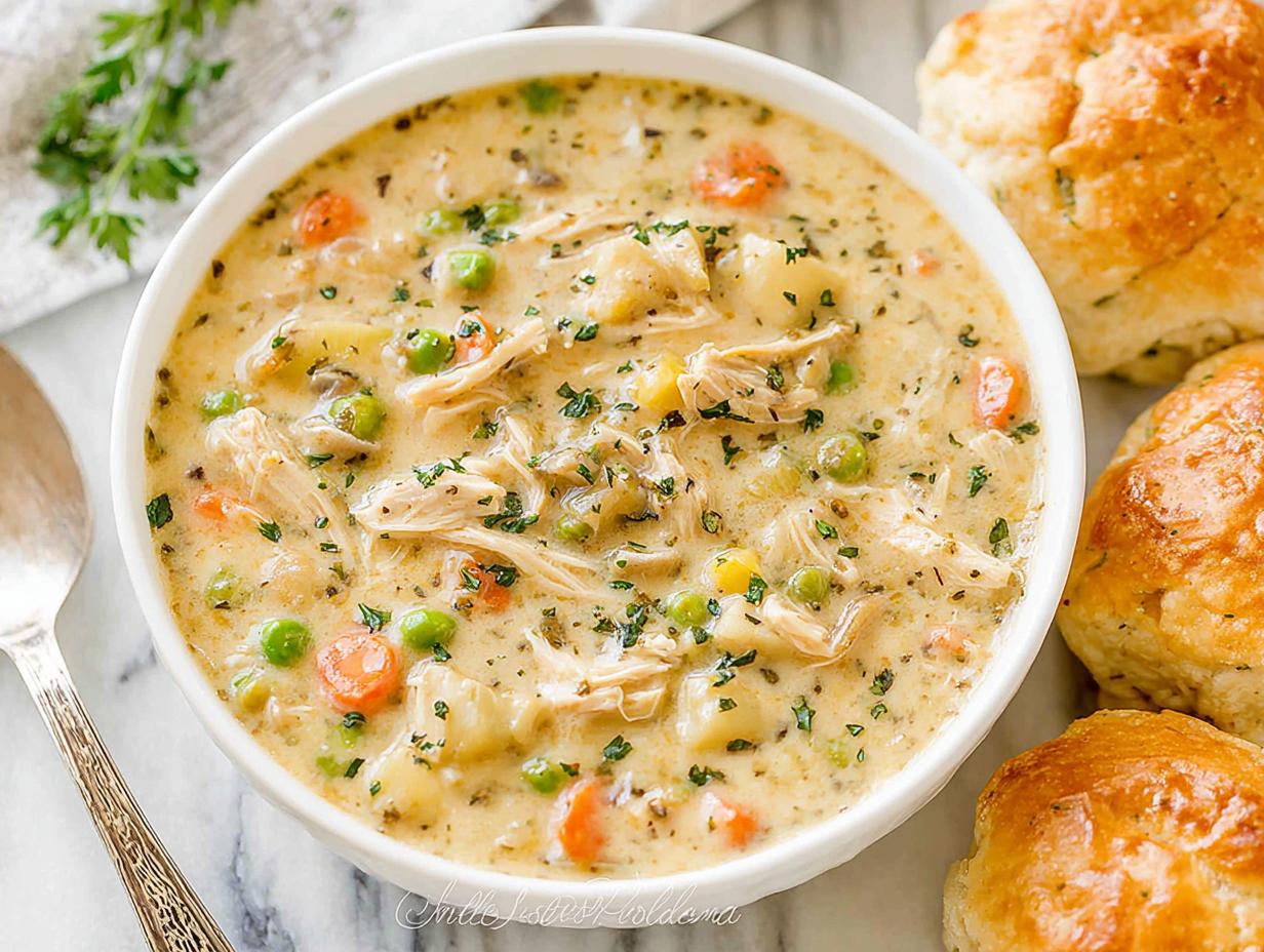 Disgustingly Easy Chicken Pot Pie Soup in 50 Minutes
