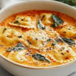 Creamy Tuscan Ravioli Soup
