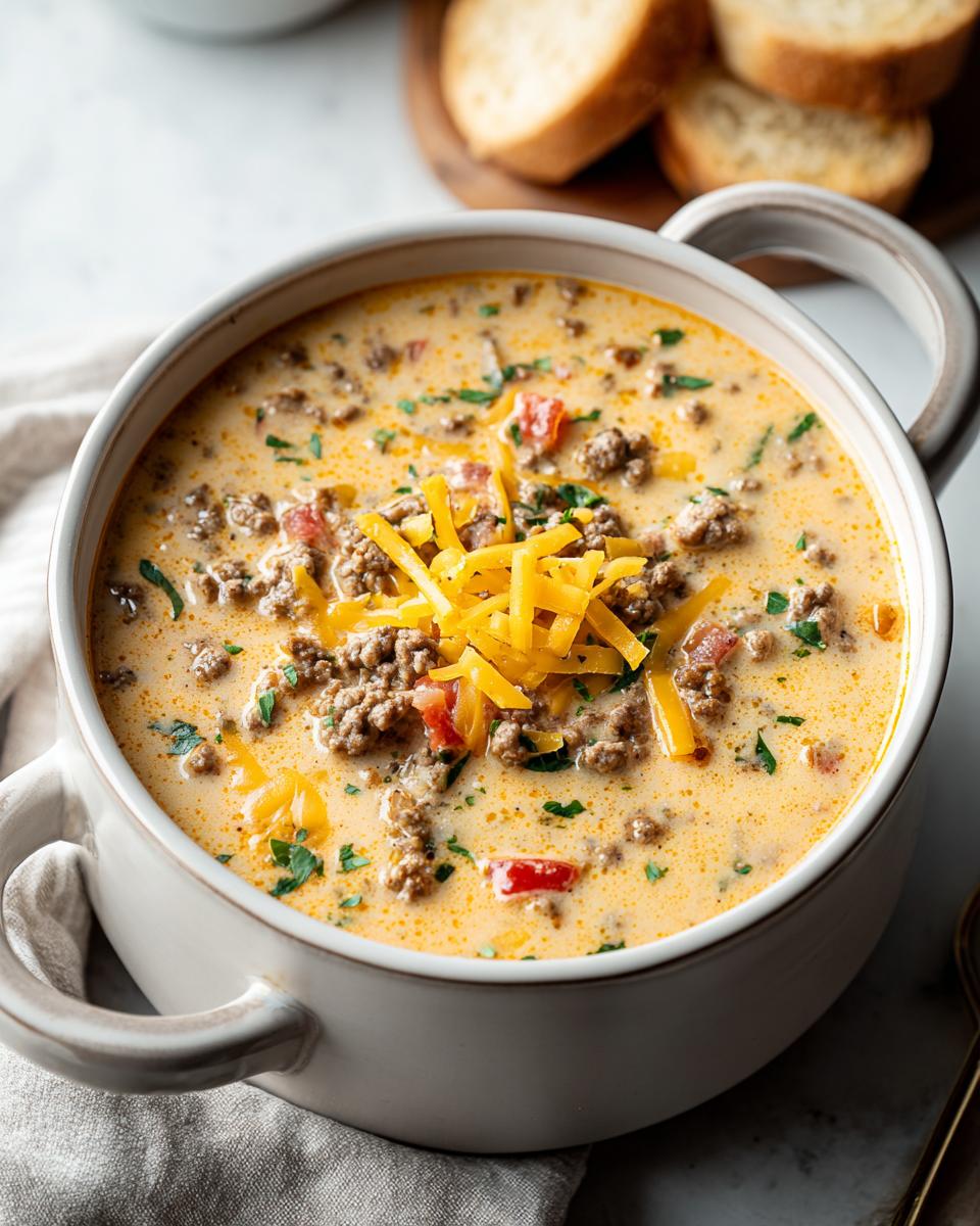 Easy Cheeseburger Soup - detail 3
