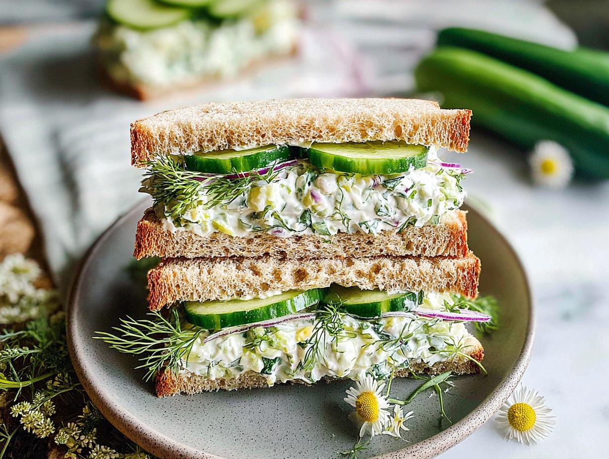 Disgustingly Easy Cucumber Salad Sandwiches in 15 Mins