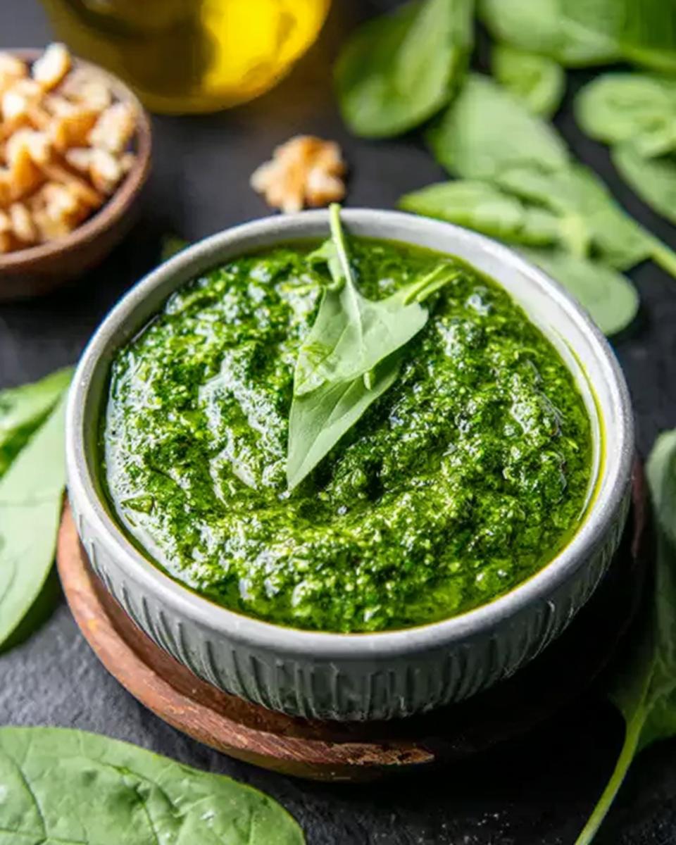 Fresh Arugula Walnut Pesto - detail 2