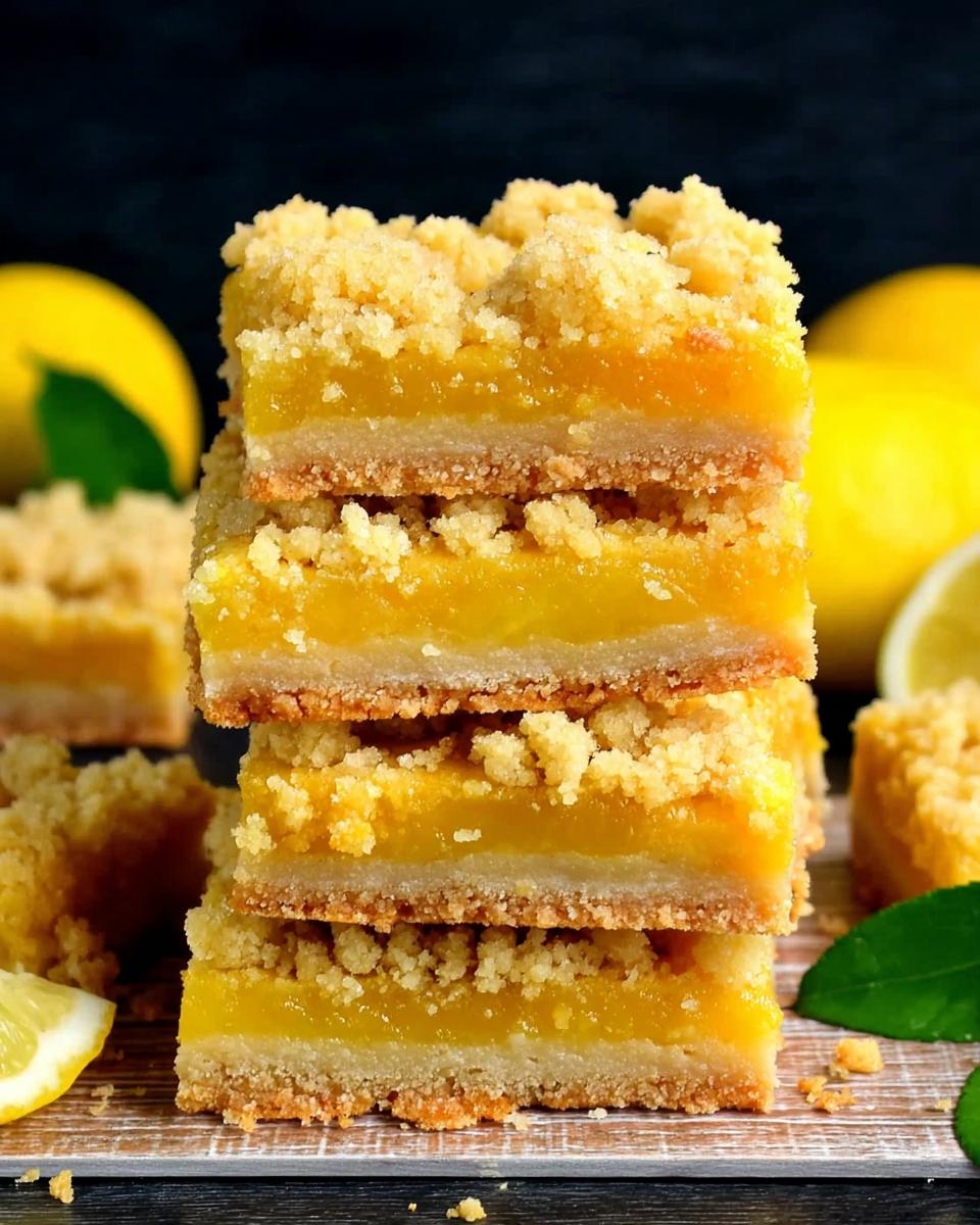 Homemade Lemon Crumb Bars With A Perfect Buttery Shortbread Base - detail 2