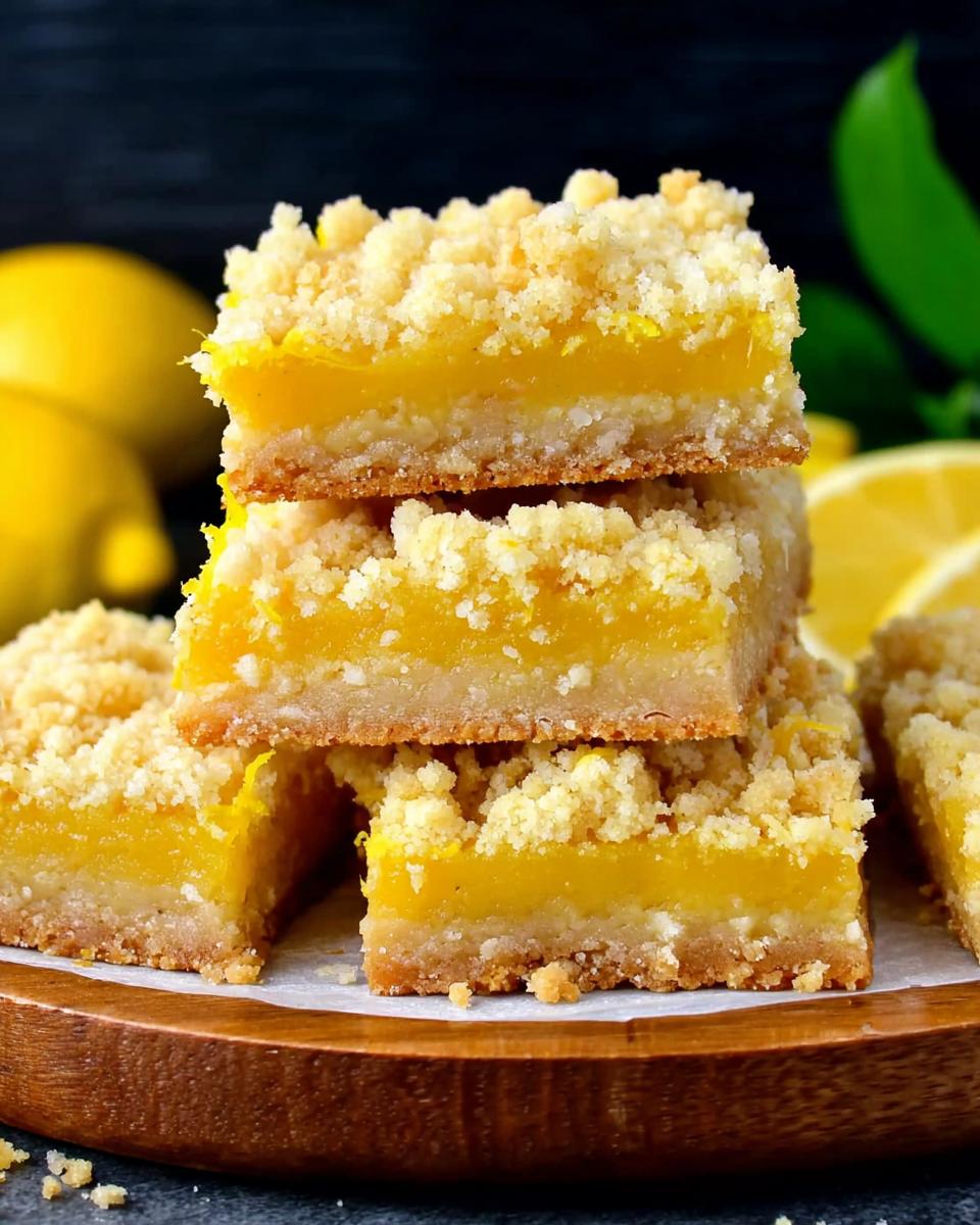Homemade Lemon Crumb Bars With A Perfect Buttery Shortbread Base - detail 3
