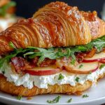Irresistible Apple Goat Cheese Croissant Sandwich