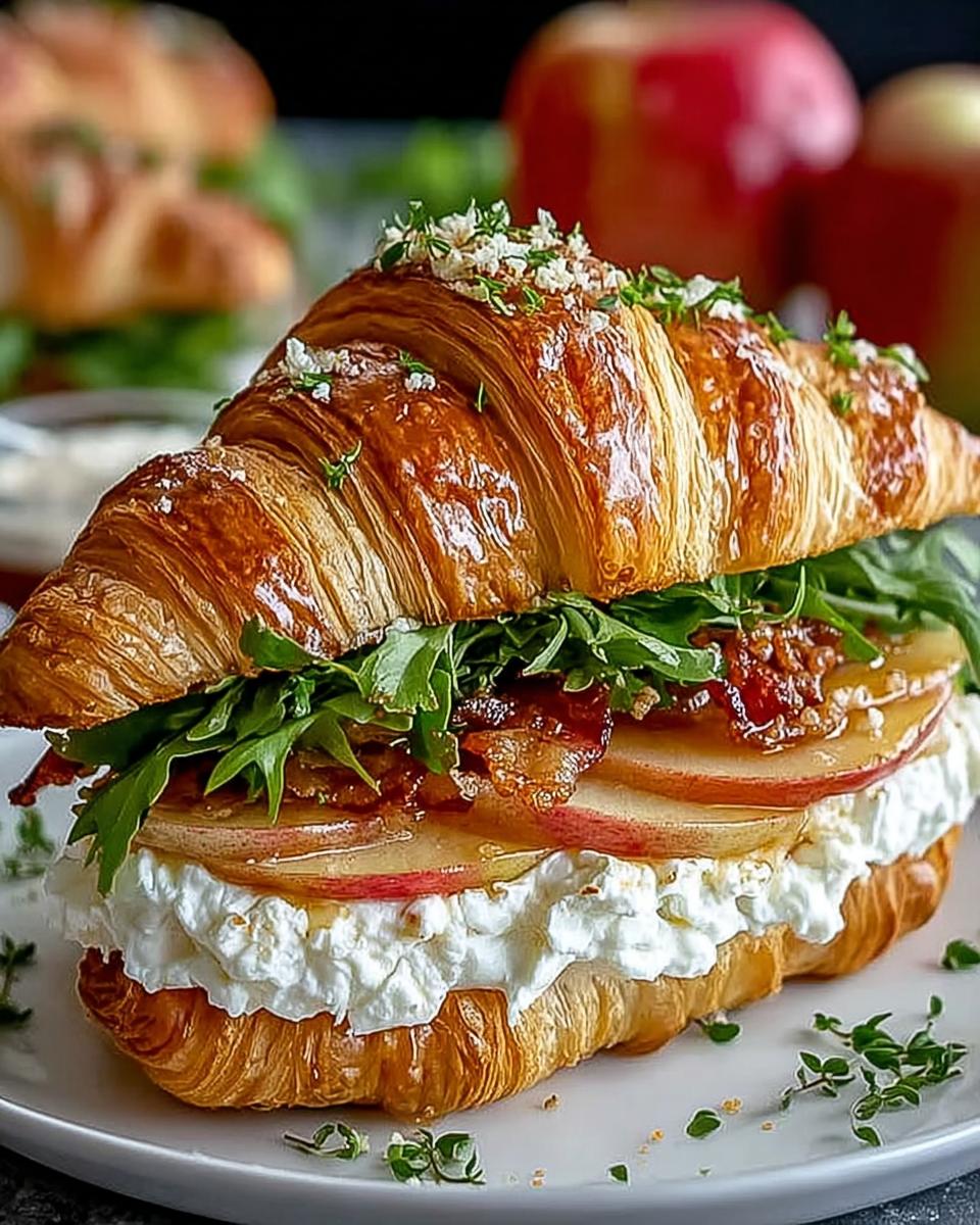 Irresistible Apple Goat Cheese Croissant Sandwich - detail 3
