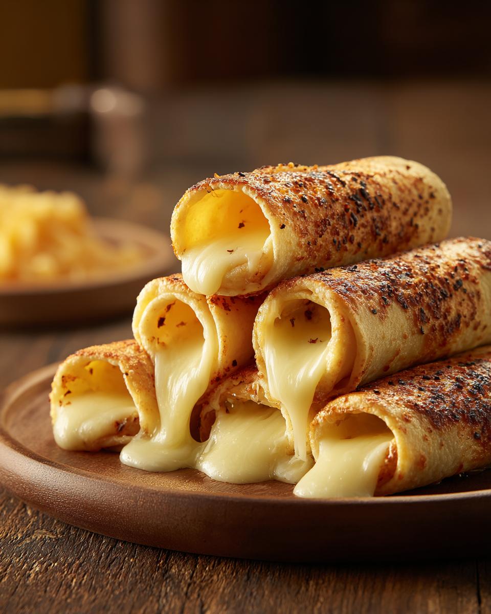 Low Carb Tortilla Shell Grilled Cheese Roll-Up Recipe - detail 2
