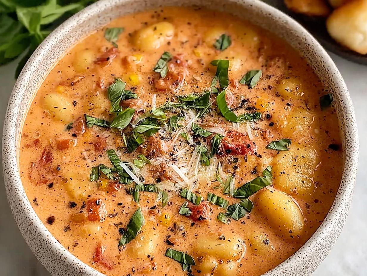 Devour Mouthwatering Sun Dried Tomato Gnocchi Soup in 45