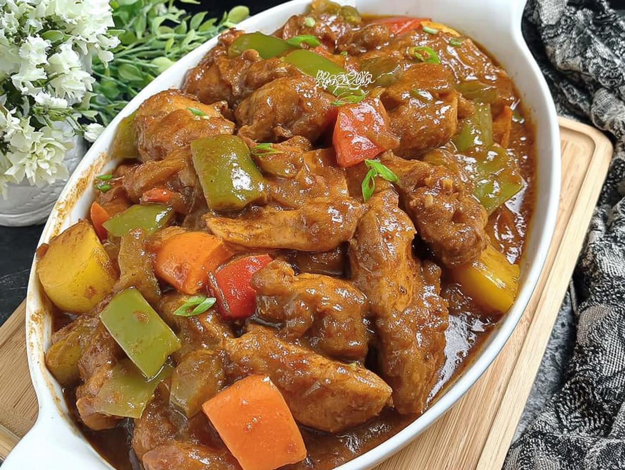 Disgustingly Delicious My another version of CHICKEN CALDERETA